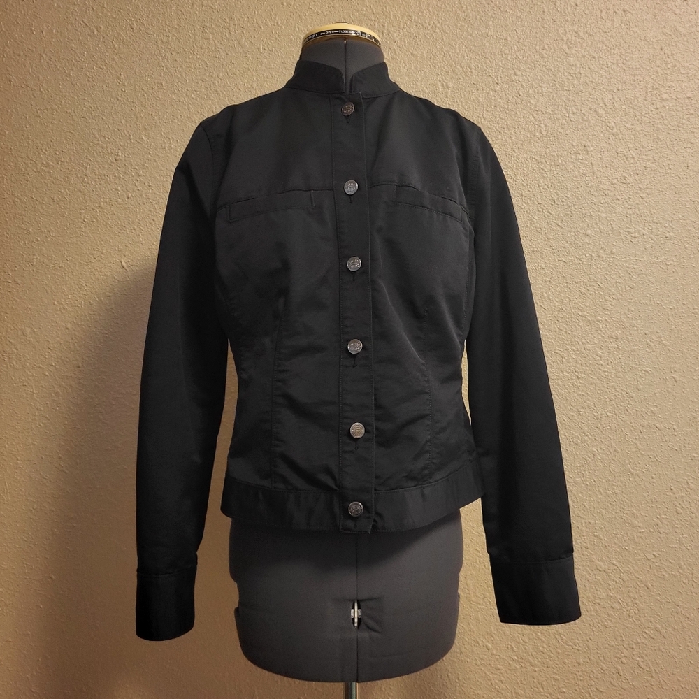 Indigo Palms Denim Company Dark Blue Button-Up Jacket Size Medium
